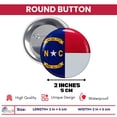 thumbnail image 2 of Round Button - State Flag North Carolina - USA | Wearable Souvenir Pin, Travel Memorabilia, Collectible Accessory, 2 of 9