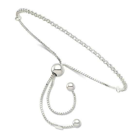 925 Sterling Silver Adjustable Bracelet Link Bracelet for Women - 2.0 Grams