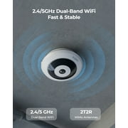 Reolink FE-W 6MP 360° Fisheye Indoor Wi-Fi Security Camera, Smart Detection, Two-Way Talk, Night Vision, Built-in Siren