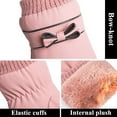 thumbnail image 3 of Men Women Plush Windproof Waterproof Women Gloves Skin-friendly Touch Screen Mittens Warm BLACK, 3 of 8
