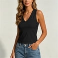 thumbnail image 5 of Pounoo Tank Tops for Women V-Neck Sleeveless Tops Everyday Errands Soft Stretchy Comfortable Relaxed Fit Daily Shirts Gift, 5 of 8