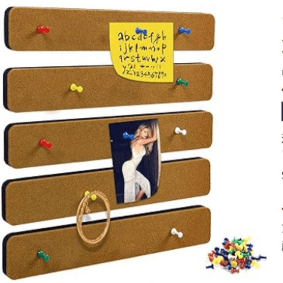 Bulletin Board Cork Board Cork Boards for Walls Cork Board for Office Pin Board Bulletin Boards for Walls (Brown)