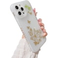 thumbnail image 1 of Compatible with iPhone 13 Pro Max Case, Butterfly Pattern with Side Plated Heart Pattern Soft Silicone Shockproof Full Camera Lens Cute Case for iPhone 13 Pro Max for Women Girl,Blue, 1 of 5