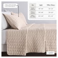 thumbnail image 4 of Gauze Wave Stitched Quilt Set With Shams - Great Bay Home (Twin / Twin XL, Bone), 4 of 6