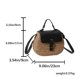 thumbnail image 4 of Bolso de ganchillo para mujer, bolso de hombro de cuero PU, bolso de playa de verano para mujer (negro), 4 of 8