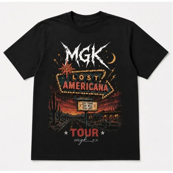 Vintage Concert MGK Lost Americana Tour T-Shirt