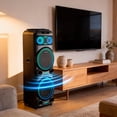 thumbnail image 3 of Bafle Torre de Sonido 2x15 Pulgadas Daewoo Mega Blast Microfono Karaoke TWS, 3 of 5