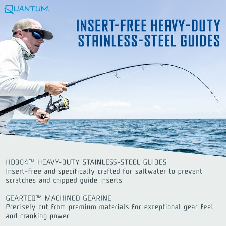 Quantum Benchmark Spinning Reel and Fishing Rod Combo, 7-Foot, 1-Piece, Medium-Light Power, Fast Action Rod, Graphite Composite Blank, Size 3000 Reel, 5+1 Bearings, 6.2:1 Gear Ratio, Silver/Blue - Walmart.com Quantum Benchmark Spinning Reel and Fishing Rod Combo, 7-Foot, 1-Piece, Medium-Light Power, Fast Action Rod, Graphite Composite Blank, Size 3000 Reel, 5+1 Bearings, 6.2:1 Gear Ratio, Silver/Blue - Walmart.com