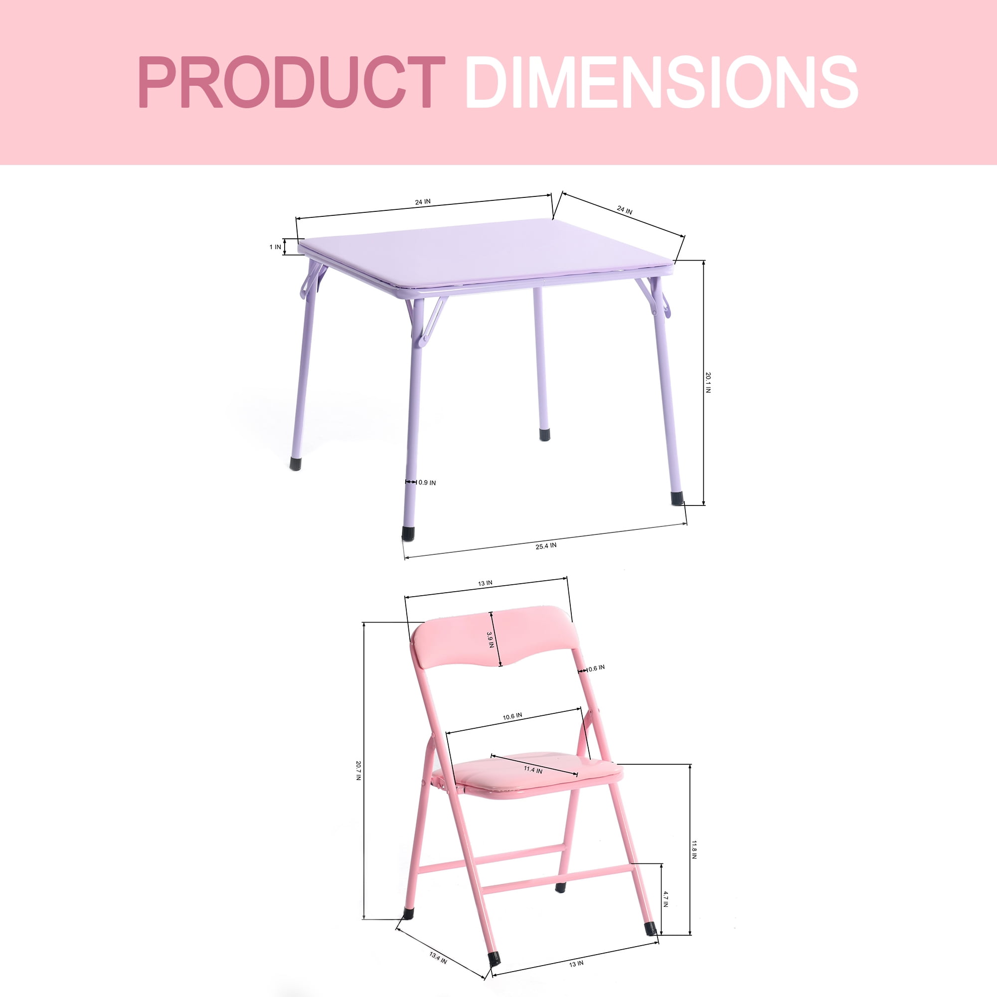 Homy Casa Kids Game Card Table and Chair Set, 5-Piece Toddler Furniture for Playroom & Preschool