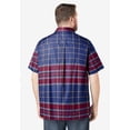 thumbnail image 3 of KingSize Men's Big & Tall Plaid Wrinkle-Resistant Short Sleeve Button Down, 3 of 5