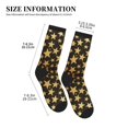 thumbnail image 3 of Athletic Socks Gold Glitter Stars Pattern Sport Running Calf Socks Crew Socks for Men Women, 3 of 7