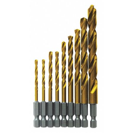 - BOSCH TI9IM Drill Bit Set,9 pcs.,Titanium Finish