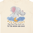 thumbnail image 4 of Inktastic My Paw Paw Loves Me to the Moon and Back Elephant Family Boys or Girls Toddler T-Shirt, 4 of 5