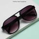 thumbnail image 2 of Gafas de sol polarizadas para hombre y mujer, estilo vintage retro, gafas de sol cuadradas., 2 of 5