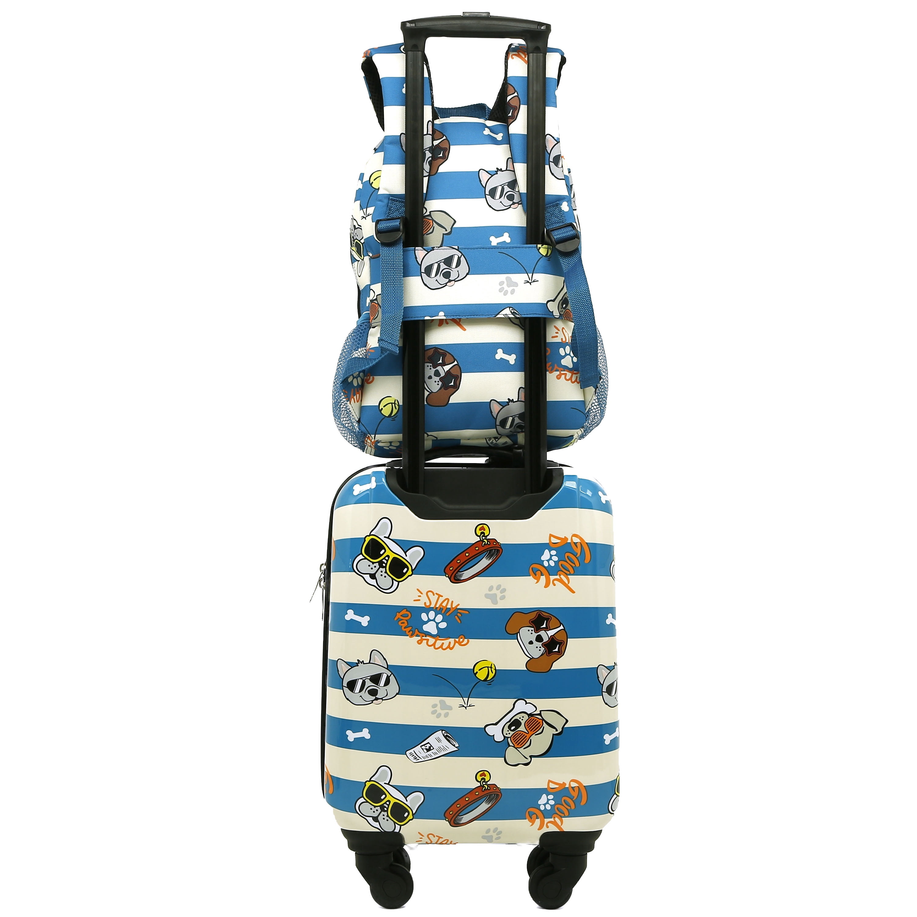 Travelers Club 5-Pc Kids Luggage Set with 360° 4-Wheel Spinner System, Dog