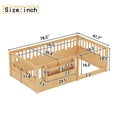 thumbnail image 3 of Bellemave Twin Size Floor Bed with Bookshelf and Rails, Montessori Bed Frame with Fence, Wood Twin Size Bed Easy Assemble（Natural）, 3 of 7