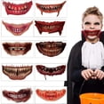 thumbnail image 2 of Decoración De Halloween Decoraciones De Halloween Tatuajes De Boca De Halloween Fiesta De Terror Labios Aterradores(Buy 2 Save 10%), 2 of 7