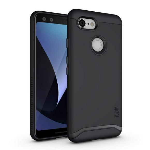 TUDIA [Merge] Dual Layer Extreme Drop Protection / Rugged with Precise Cutouts Phone Case for Google Pixel 3