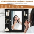 thumbnail image 4 of XgoodX  Bathroom Mirror Cabinet Wall Mounted, Bathroom Medicine Cabinet with Mirror and 6 Open Shelves, Modern Wall Cabinet, Black, 4 of 9