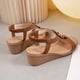 thumbnail image 5 of Amzcrzy Zapatos de mujer,Zapatos de mujer,Zapatillas de mujer, Sandalias de cuña de moda para mujer, estilo étnico, suela gruesa, color liso. Sandalias Mujer Zapatillas De Casa, 5 of 5