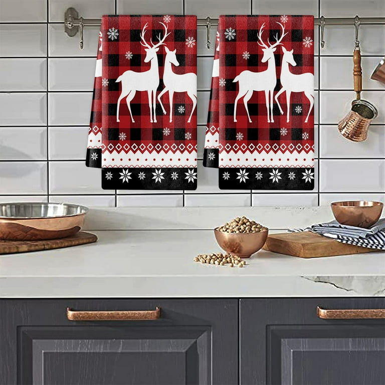 D-GROEE Christmas Kitchen Towels, Christmas Dish Towels and