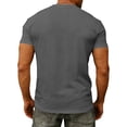 thumbnail image 5 of Mens Cotton V Neck T-Shirts Short Sleeve Casual Basic Summer Beach Pocket Tee Tops, 5 of 7