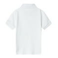 thumbnail image 3 of LittleSpring Boys Short Sleeve Pique Polo Shirt Little Kids School Uniform Shirts Solid White Size 7-8, 3 of 6