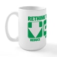 thumbnail image 2 of CafePress - Rethink The Future, Recycle Large Mug - 15 oz Ceramic Large White Novelty Mug, 2 of 6