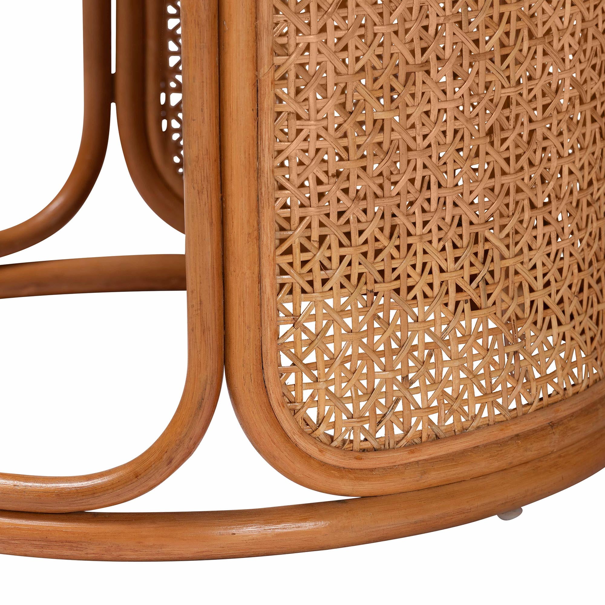 bali & pari Eldon Boho End Table, Large, Light Honey