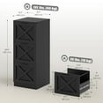 thumbnail image 3 of HOMCOM 3 Drawer File Cabinet, Filing Cabinet Fits Letter/A4 Size, Black, 3 of 10