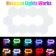 thumbnail image 2 of Muyoka 10PCS Hexágono Luz Color Carga DIY Lámpara de pared LED USB Powered RGB Honeycomb Light Control táctil y control remoto LED Lámpara cuántica para sala de juegos Dormitorio Decoración Muyoka Hogar, 2 of 7