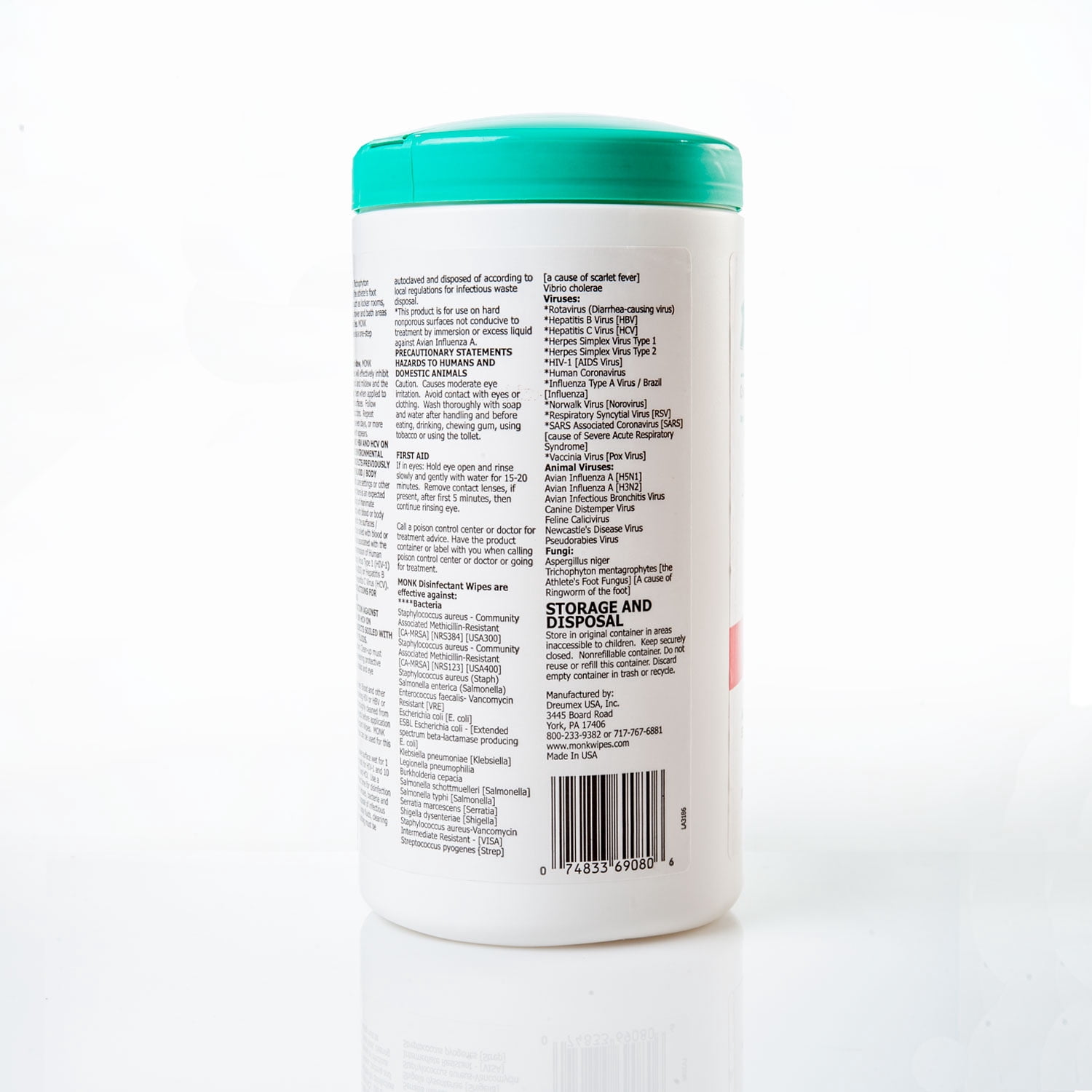 Monk Disinfectant Wipe - 80 ct.
