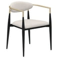 thumbnail image 6 of Alexis Fabric Upholstered Dining Arm Chair Beige (Set of 2), 6 of 11