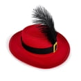thumbnail image 4 of Byoo Toddler Boys Feather Decorated Top Hat Wide Brim Vintage Western Fashion Top Hats, 4 of 4