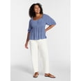 thumbnail image 2 of Terra & Sky Women's Plus Peplum Sweetheart Top, Sizes 0X-5X, 2 of 5