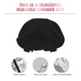 thumbnail image 5 of Kll Black Pattern Shower Cap & Bath Cap For Women,Reversible Oversized Waterproof Shower Caps For All Hair Lengths,Elastic Reusable Bathing Hair Cap, 5 of 9