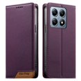 thumbnail image 1 of Funda Tipo Cartera de Cuero Sintético para XIAOMI 14T Pro Bloqueo RFID, con Ranuras para Tarjetas y Bolsillo para Efectivo, Cierre Magnético Fuerte Morado, 1 of 6