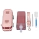 thumbnail image 1 of 500ml Portable Car Water Cup with Straw Flip Lid Cartoon Style Leak-Proof Pink Water Bottle with Brush, 1 of 4