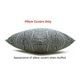 thumbnail image 3 of TreeWool (Pack of 2) Mandala Accent Cotton Decorative Square Throw Pillow Covers (24" x 24", Graphite Gray), 3 of 6