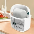 thumbnail image 7 of Dwellnix Dish Drying Rack 2 Tier Cutlery Drain Board w Cover Storage Holder Countertop, 7 of 7