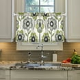 thumbnail image 2 of Yayeee Kitchen Curtains Tier Pair Light Filtering 27"x24" Rod Pocket Short Cafe Window Panel, Retro Flower, 2 of 7