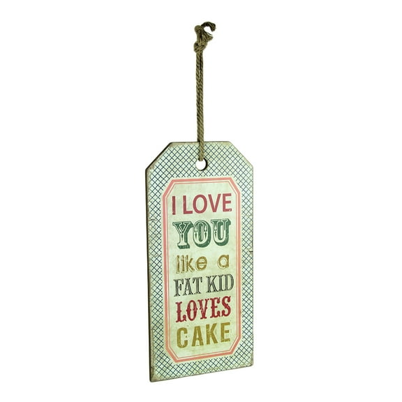 VIP Home and Garden Love You Like Cake Decorative Wood Wall Hanging