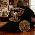 thumbnail image 3 of Being a Soldier Is a Choice Being a Veteran Is an Honor Hat, US Veteran Patriotic Baseball Cap with Bald Eagle Embroidery, Adjustable Military Veteran Hat, 3 of 8