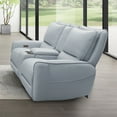 thumbnail image 4 of Furniture of America Larchvale Transitional Adult Leather Indoor Power Reclining Loveseat with USB Port, Pale Blue, 4 of 8