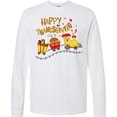 thumbnail image 3 of Inktastic Happy Thanksgiving Turkey Train with Food Long Sleeve T-Shirt, 3 of 5