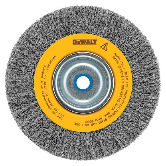 DEWALT Wire Wheel for Bench Grinder, Crimped, 6-Inch (DW4905)