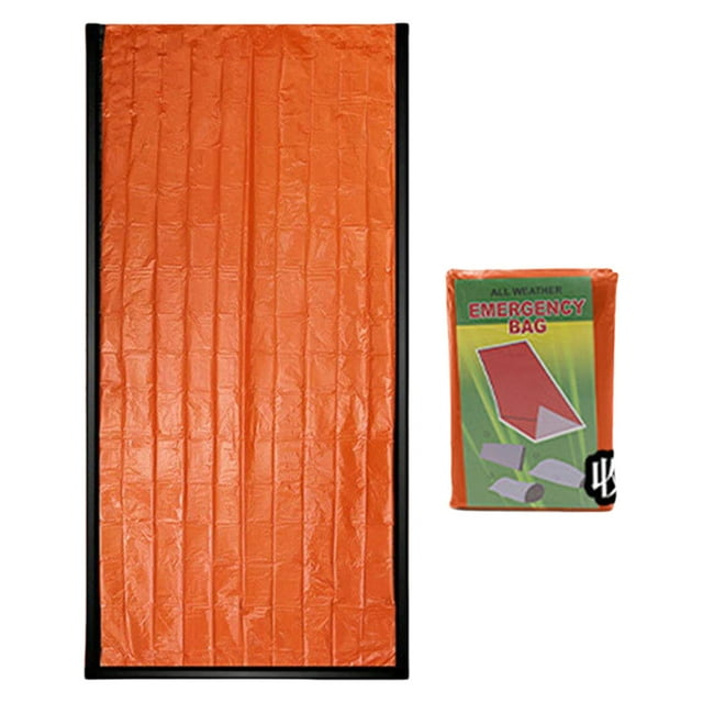 Saco Dormir Emergencia Impermeable Térmico Bivy para Acampar Al Aire Libre () Naranja