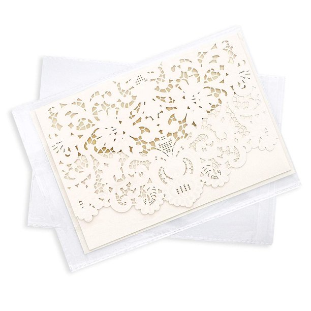 300Pack 5" x 6" Clear Envelopes, SelfSeal Cellophane Sleeves, Fits