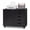 Black, variant on Costway 5 Drawer Storage Cabinet on Wheels with Door and Adjustable Shelf for Home Office Black