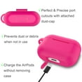 thumbnail image 3 of Apple Airpods Pro Skin, For Airpods Charging Case Skin for Airpods 3rd, Takfox 360° Protective Portable Silicone Cover Skin for Airpods 3 [Front LED Visible] Accessories w/ Keychain - Rose Pink, 3 of 8